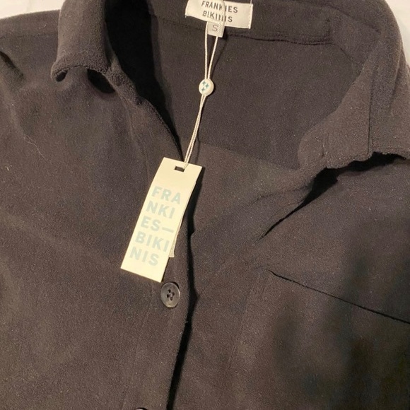 Frankie Bikini Coco Terry Button Up Shirt - Picture 8 of 8